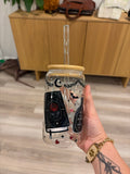 Glass Tumbler with Straw